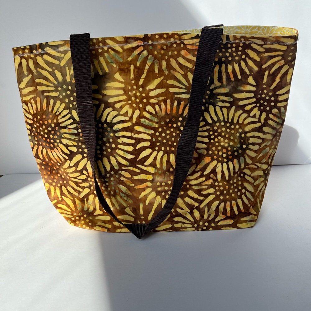 Handmade Sunflower Patterned Tote Bag